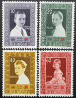 1955 Liechtenstein; Serie Rotes Kreuz, Postfrisch/MNH, MiNr. 338/41, ME 34,- - Sonstige & Ohne Zuordnung