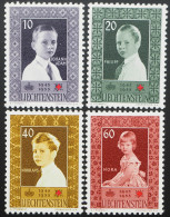 1955 Liechtenstein; Serie Rotes Kreuz, Postfrisch/MNH, MiNr. 338/41, ME 34,- - Autres & Non Classés