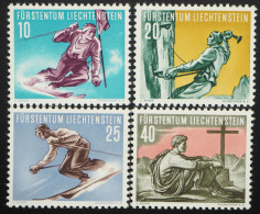 1955 Liechtenstein; Serie Sport (II), Postfrisch/MNH, MiNr. 334/37, ME 70,- - Autres & Non Classés