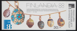 1988 Finnland; Markenheftchen Briefmarkenausstellung, Gest., MH 21, Gest., ME 25 - Sonstige & Ohne Zuordnung