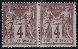 France N°88 - Paire - Neuf * Avec Charnière - TB - 1876-1898 Sage (Type II)