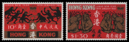 Hongkong 1968 - Mi-Nr. 230-231 * - MH - Jahr Des Affen - Nuevos