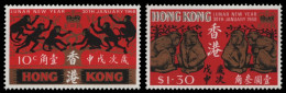 Hongkong 1968 - Mi-Nr. 230-231 * - MH - Jahr Des Affen - Ongebruikt