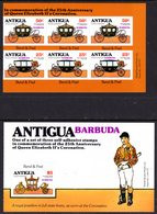 BARBUDA - 1978 CORONATION ANNIVERSARY BOOKLET PANES (2) BEND & PEEL FINE MNH ** Ex SG SB2 - Barbuda (...-1981)