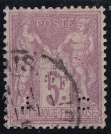 France N°95 - Perforé CL - Oblitéré - TB - 1876-1898 Sage (Type II)