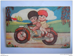 Humour Illustration Margret Boriss? Kinderen Moto Enfants Moto Edit Amag Circulée 1934 - Boriss, Margret