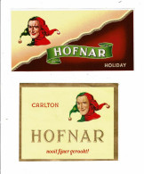 2 étiquette Cigares HOFNAR Carlton Holyday Tabac - Labels