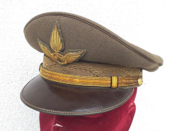 Berretto Visiera Vintage E.I. Sottotenente Autieri Originale Completo Tg. 56 - Headpieces, Headdresses