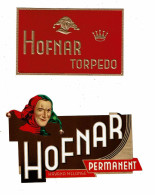 2 étiquette Cigares HOFNAR Torpedo Havana Mélange Permanent Tabac - Etiketten