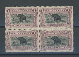 26A Eléphant Violet.  Bloc De 4 **  Luxe Postfris. Sans Charnière - 1884-1894