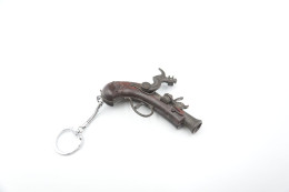 Vintage TOY GUN : TRUENO REDONDO FLINTLOCK - L=9cm - Keychain 1960s - Keywords : Cap - Cork Gun - Rifle - Pistol - Armes Neutralisées