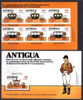 ANTIGUA - 1978 CORONATION ANNIVERSARY BOOKLET PANES (2) BEND & PEEL FINE MNH ** Ex SG SB3 - 1960-1981 Ministerial Government