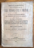 Enrico Angelotti Testo Unico Delle Leggi Sulle Pensioni Civili E Militari Pietrocola Napoli 1895 - Oude Boeken