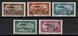 Syrie - YV PA 69A à 69E Obliteres , Foire De Damas , Complète , Cote 30 Euros , Pas Courants En Oblitéré - Airmail