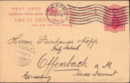 602783 | Postal Stationary With Inverted Mashine Cancellation Of Liverpool  | -, -, - - Covers & Documents