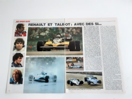 Coupure De Presse Formule 1 Renault Et Talbot - Car Racing - F1