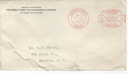 24418) Canada Winnipeg Meter Postage Postmark Cancel - Brieven En Documenten