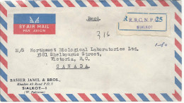 24451) Pakistan Registered Air Mail Postmark Cancel 1969 - Pakistan