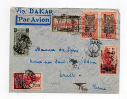 !!! AEF, LETTRE PAR AVION DE LIBREVILLE POUR ST SEVER DE 1937, BEL AFFRANCH RECTO VERSO - Cartas & Documentos