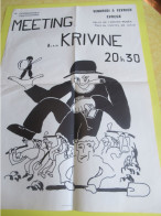 Affiche/IVème Internationale Ligue Communiste/Meeting Alain KRIVINE/Salle De L'ancien Musée/Evreux/vers 1970-80   AFF53 - Manifesti