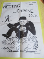 Affiche/IVème Internationale Ligue Communiste/Meeting Alain KRIVINE/Salle De L'ancien Musée/Evreux/vers 1970-80   AFF53 - Posters