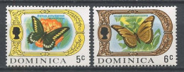 DOMINIQUE 1969 N° 268 269 ** 268 * Légère Adhérence Neufs MNH TTB C 3 € Faune Papillon Butterflies Animaux - Dominique (...-1978)