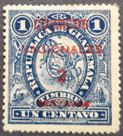 Guatemala 1898 Timbre Fiscal Revenue Stamp Armoiries Arms Surchargé Overprinted CORREOS NACIONALES Yvert 92 (*) MNG - Timbres