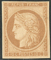 * No 1, Bistre-jaune, Nuance Foncée, Très Frais. - TB. - RR - 1849-1850 Ceres