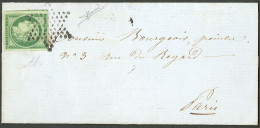 Lettre No 2, Un Voisin, Nuance Foncée, Obl étoile Sur Lettre De Paris Avril 53, Superbe. - R - 1849-1850 Ceres