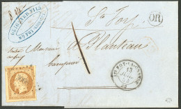 Lettre No 9, Bistre-jaune, Trois Voisins, Obl Pc 3068 Sur Lettre Locale, Avec Mention Manus. "8g" Et Taxée "1", De Ste F - 1852 Luigi-Napoleone