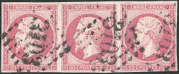 No 17B, Bande De Trois Obl Gc 3103, Ex Choisi. - TB - 1853-1860 Napoléon III.