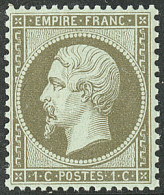 ** No 19a, Vert-bronze, Superbe - 1862 Napoleone III