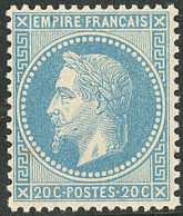 ** No 29B, Bleu Type II, Infime Point De Rousseur Au Verso Mais Très Frais Et TB - 1863-1870 Napoleon III Gelauwerd