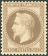** No 30, Brun, Très Frais. - TB. - R - 1863-1870 Napoleon III With Laurels