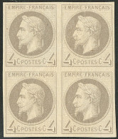 ** Rothschild. No 27Be, Bloc De Quatre (deux Ex *), Très Frais. - TB - 1863-1870 Napoleone III Con Gli Allori