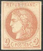 * Report I. No 40Ab, Brun-rouge Impression Fine, Aminci En Bordure Supérieure Mais Jolie Pièce. - TB. - R - 1870 Uitgave Van Bordeaux