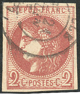 No 40Ba, Nuance Foncée, Obl Cad. - TB - 1870 Ausgabe Bordeaux