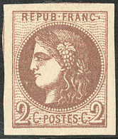 * No 40Bc, Chocolat Foncé, Deux Voisins, Superbe. - RR - 1870 Ausgabe Bordeaux