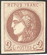 (*) No 40Bg, Chocolat, Très Frais. - TB - 1870 Emission De Bordeaux