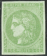 * No 42B, Vert-jaune, Très Frais. - TB - 1870 Ausgabe Bordeaux