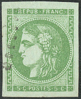 No 42Ba, Vert-jaune Foncé, Ex Choisi. - TB - 1870 Bordeaux Printing