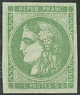 * No 42Bc, Vert-gris, Avec Variété "PRANC", Quasiment **, Superbe. - R - 1870 Ausgabe Bordeaux