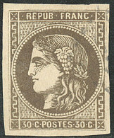 No 47c, Brun-verdâtre Impression Fine, Jolie Pièce. - TB. - R - 1870 Emissione Di Bordeaux