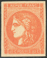 * No 48, Orange Foncé (Spink-Maury N°48c), Jolie Pièce. - TB - 1870 Bordeaux Printing