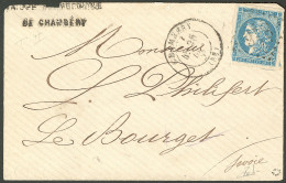 Lettre Piquage De Chambéry. No 45 Avec Prédécoupage De La Caisse D'Epargne Sur Enveloppe à En-tête, De Chambéry 28 Déc 7 - 1870 Uitgave Van Bordeaux