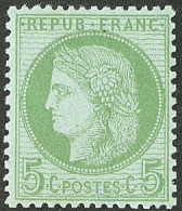 ** No 53, Vert-jaune Sur Azuré, Très Frais. - TB - 1871-1875 Ceres