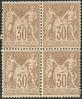 ** No 69, Brun Clair, Bloc De Quatre (deux Ex *), Très Frais Et Centré. - TB - 1876-1878 Sage (Type I)
