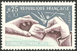 ** Journée Du Timbre 1966, Couleur Orange Absente. No 1477a. - TB (N°et Cote Spink-Maury : - Sonstige & Ohne Zuordnung