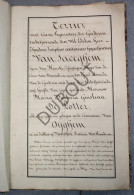 Ooigem/Wielsbeke - Terrier Met Caerte Figurative Thadeus Josephus Van Saceghem, Heer Van Maercke (S338) - Manuscripts