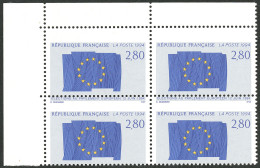 ** Drapeau Européen, Piquage à Cheval. No 2856a, Bloc De Quatre Cdf. - TB (N°et Cote Spink-Maury : - Andere & Zonder Classificatie